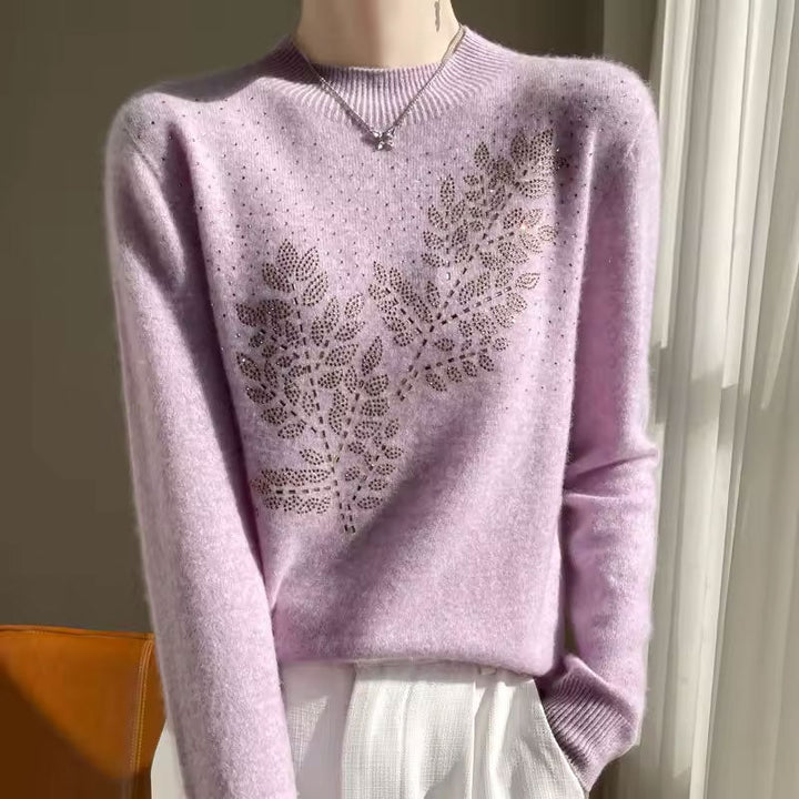 Adeline Leaf Embellishments Sweater
