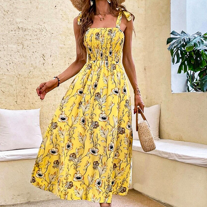 Sunbloom Tie-Strap Maxi Dress