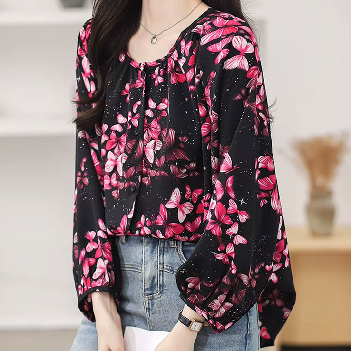 Gianna Butterfly Print Blouse